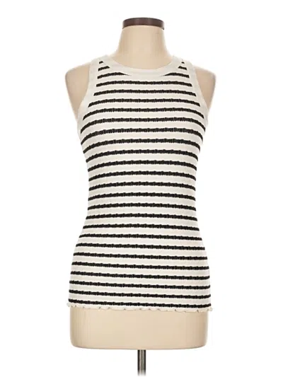 Pre-owned Loveappella Sleeveless Top Ivory Halter Neckline Tops