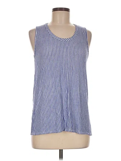 Pre-owned Loveappella Tank Top Blue Halter Neckline Tops