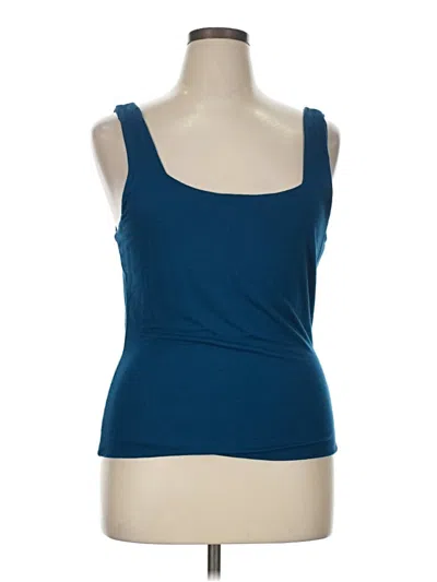 Pre-owned Loveappella Tank Top Blue Strapless Neckline Tops