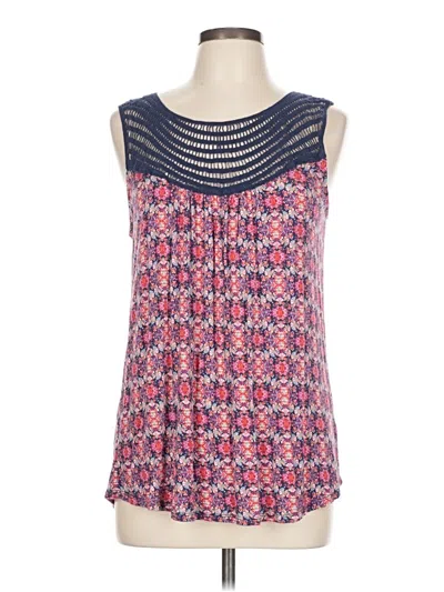 Pre-owned Loveappella Tank Top Blue Strapless Neckline Tops