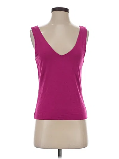 Pre-owned Loveappella Tank Top Pink Sweetheart Neckline Tops