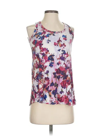 Pre-owned Loveappella Tank Top Purple Halter Neckline Tops