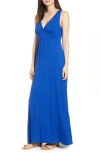 LOVEAPPELLA V-NECK JERSEY MAXI DRESS