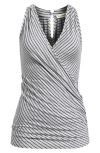 Loveappella Wrap Halter Tank In Gray