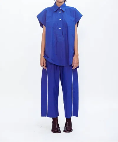 Lovebirds Barrel Wide-leg Trouser In Cerulean Blue