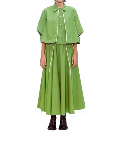 Lovebirds Circle Maxi Skirt In Matcha Green In Multi