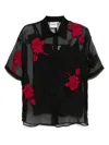 Lovebirds Flora Patchwork Shirt In Black