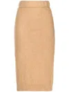 Lovebirds High-waist Knitted Skirt In Brown