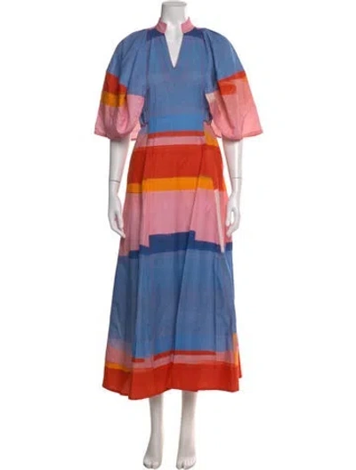Pre-owned Lovebirds Linen Long Dress W/ Tags In Multi