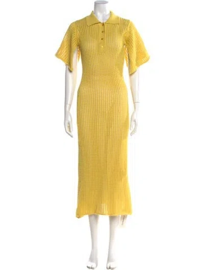 Pre-owned Lovebirds Long Dress In Yellow