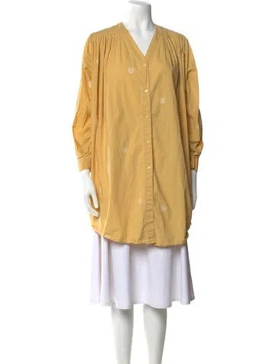 Pre-owned Lovebirds Long Sleeve Tunic In Yellow