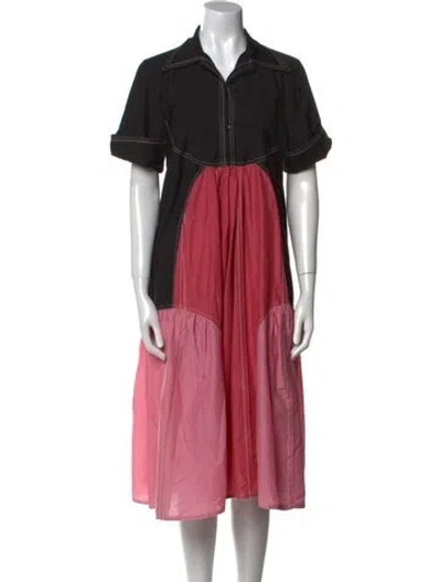 Pre-owned Lovebirds Midi Length Dress In Black