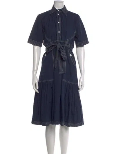 Pre-owned Lovebirds Midi Length Dress In Blue