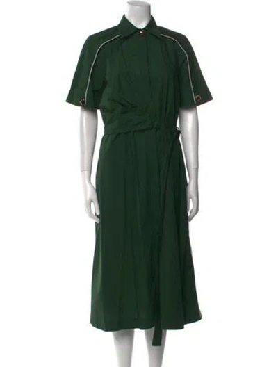 Pre-owned Lovebirds Midi Length Dress In Green