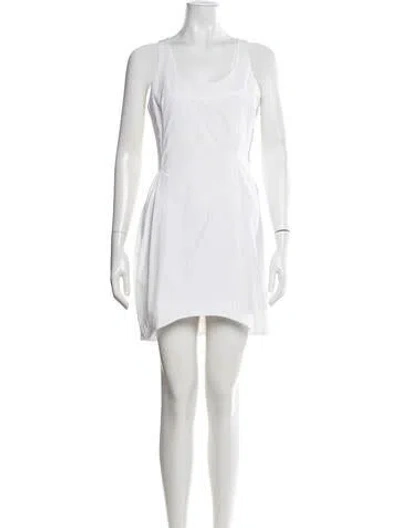 Pre-owned Lovebirds Scoop Neck Mini Dress In Blue
