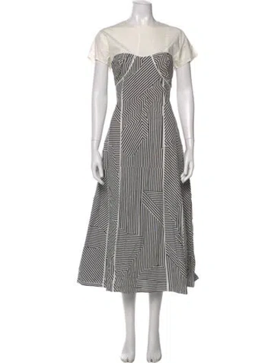 Pre-owned Lovebirds Striped Long Dress In Multi