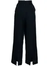 Lovebirds Wide-leg Cropped Trousers In Blue