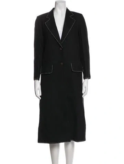 Pre-owned Lovebirds Wool Coat In Black