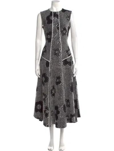 Pre-owned Lovebirds Wool Long Dress W/ Tags In Black