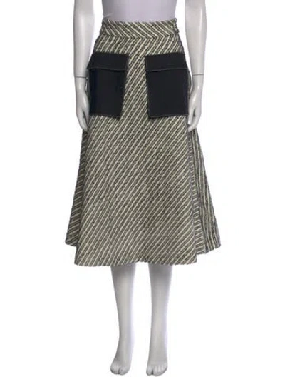 Pre-owned Lovebirds Wool Midi Length Skirt In Neutral