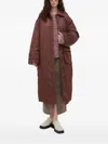Lovechild Buttoned Flap-pocket Coat In Brown