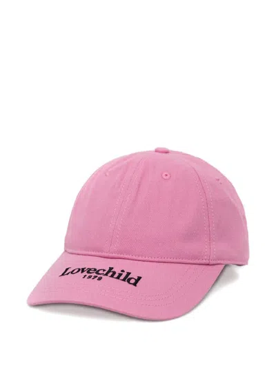 Lovechild Logo-embroidered Cotton Cap In Pink