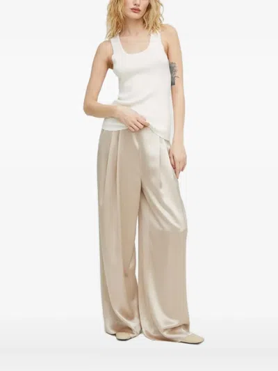 Lovechild Ribbed Scoop-neck Top In White