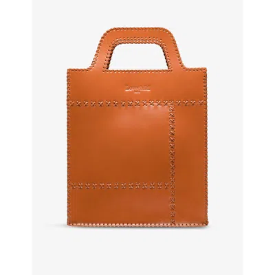 Lovechild Womens Tan Kappel Logo-embossed Leather Handbag