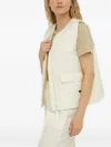 Lovechild Zip-front Gilet In Neutral