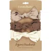 L'ovedbaby Assorted 3-pack Bow Organic Cotton Headbands In Multi