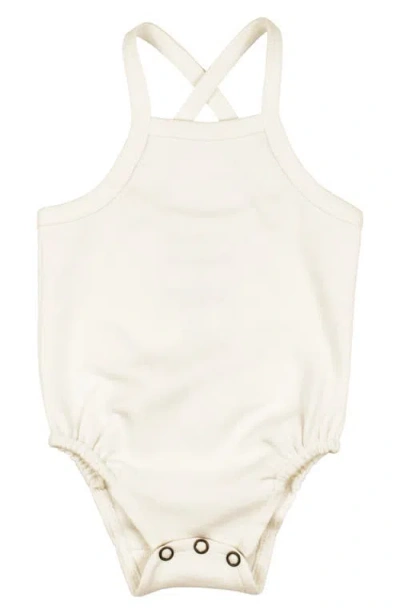 L'ovedbaby Crisscross Strap Organic Cotton Bodysuit In Yellow