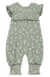 L'ovedbaby Cross Back Organic Cotton Romper In Seafoam Bloom