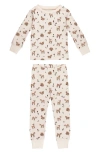 L'ovedbaby Doe-a-deer Fitted Organic Cotton Two-piece Pajamas In Doe-a-deer
