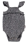 L'ovedbaby Floral Organic Cotton Gauze Bubble Romper In Chia Floral