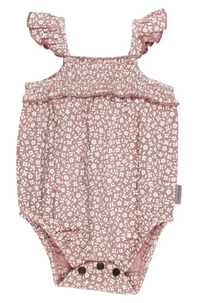 L'ovedbaby Floral Organic Cotton Gauze Bubble Romper In Taffy Floral