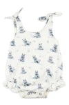 L'ovedbaby Hippo Print Organic Cotton Bodysuit In Baby Hippo