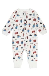 L'ovedbaby London Paddington Organic Cotton Zip Romper In London Paddington