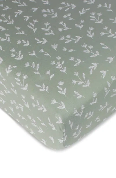 L'ovedbaby Organic Cotton Crib Sheet In Green