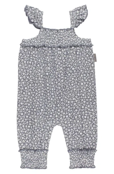 L'ovedbaby Organic Cotton Muslin Romper In Blueberry Floral
