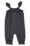 L'ovedbaby Organic Cotton Muslin Romper In Chia Seed