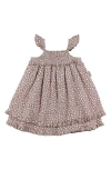 L'ovedbaby Organic Cotton Muslin Sundress In Brown