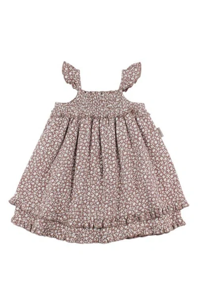L'ovedbaby Organic Cotton Muslin Sundress In Brown