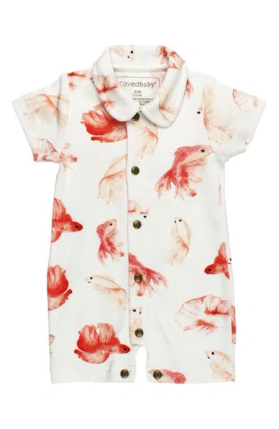 L'ovedbaby Organic Cotton Polo Romper In White