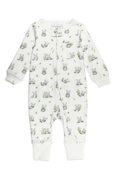 L'ovedbaby Organic Cotton Romper In Baby Panda