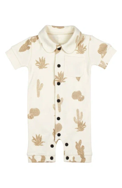L'ovedbaby Babies' Organic Cotton Romper In Buttercream Cactus
