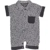 L'ovedbaby Organic Cotton Romper In Black