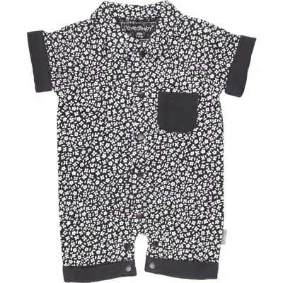 L'ovedbaby Organic Cotton Romper In Black