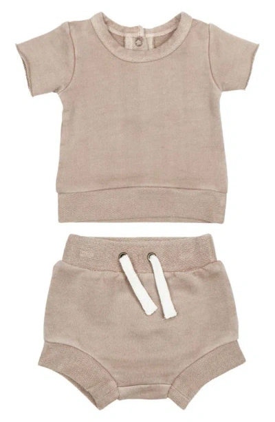 L'ovedbaby Organic Cotton T-shirt & Shorts Set In Oatmeal