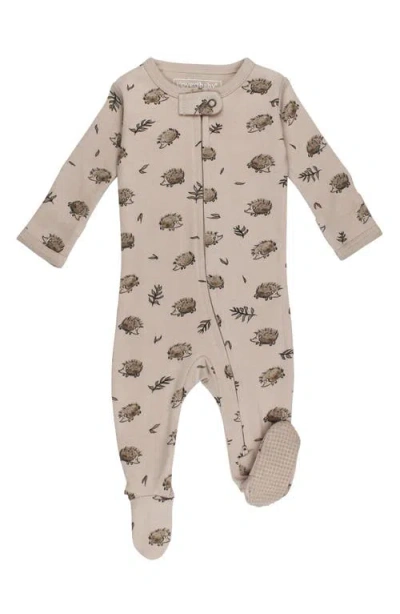 L'ovedbaby Organic Cotton Two-way Zip Footie In Prickles