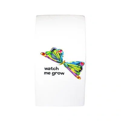 L'ovedbaby Organic Crib Sheet In Watch Me Grow In Blue;white;red;purple;yellow,green